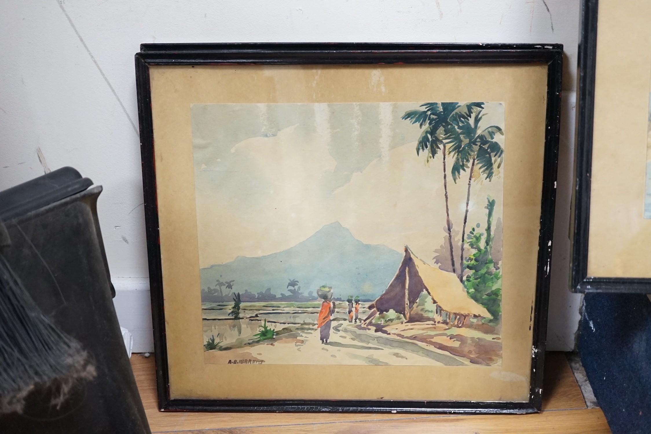 Abu Baker Ibrahim (1925-1977), five watercolours, 'Kedah, North Malaya', signed, largest 28 x 25cm